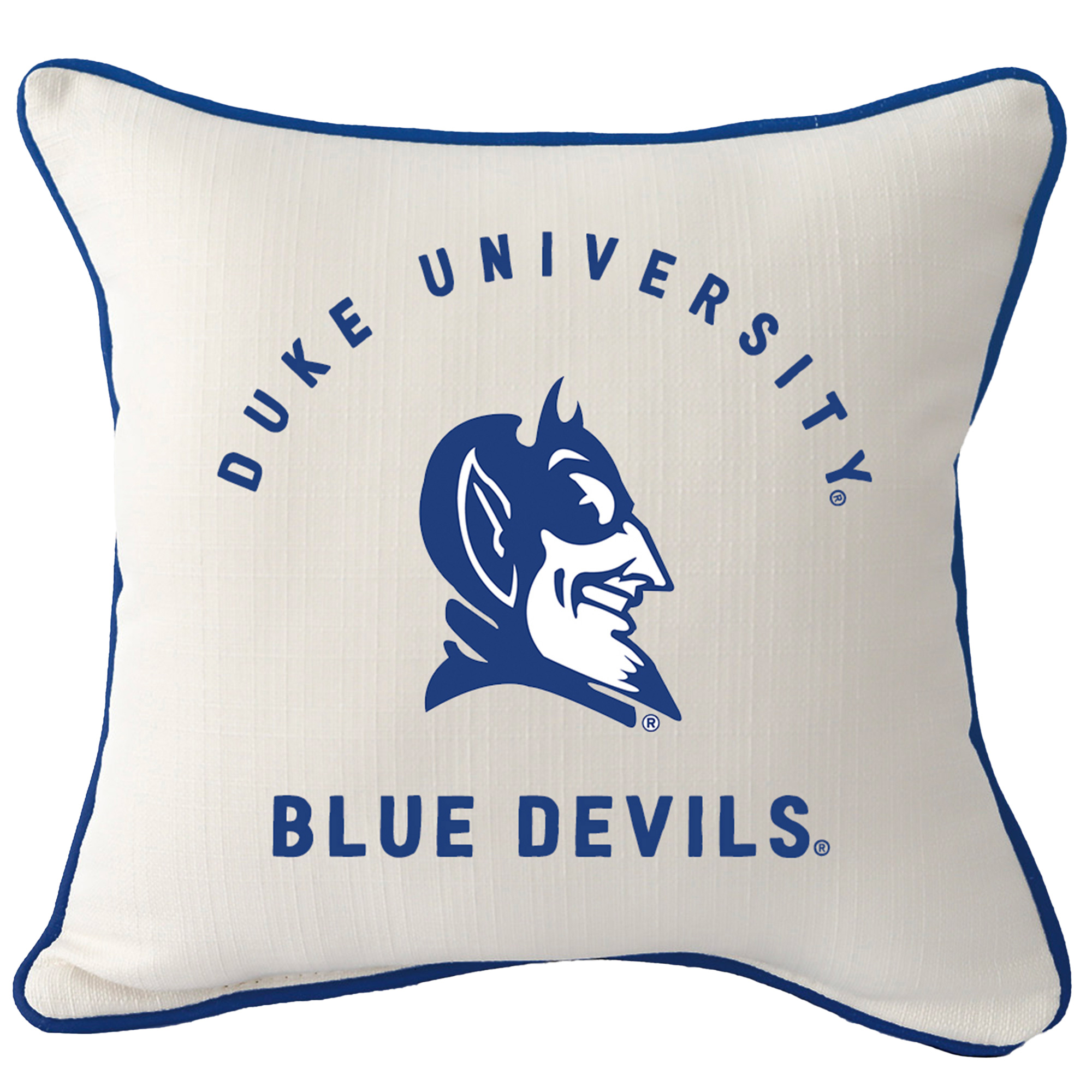 Duke Blue Devils Arched Square Piped Pillow