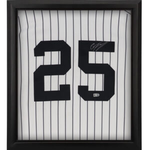 Gleyber Torres New York Yankees Autographed Framed White Majestic Authentic Jersey Shadowbox