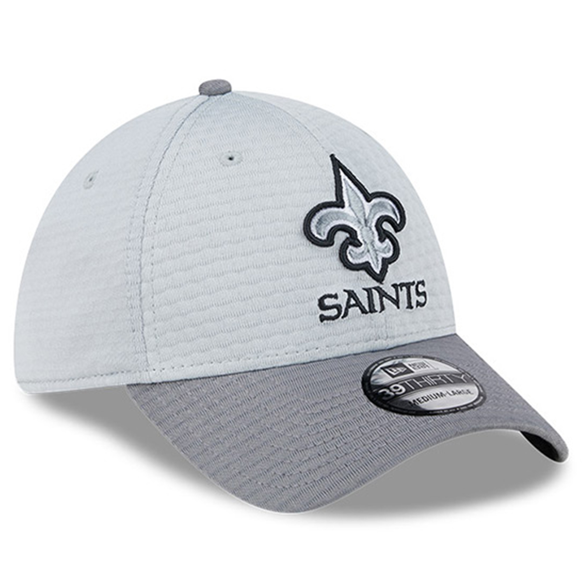 Men's New Era Gray New Orleans Saints 2024 NFL Training Camp 39THIRTY Flex Hat - Image 9