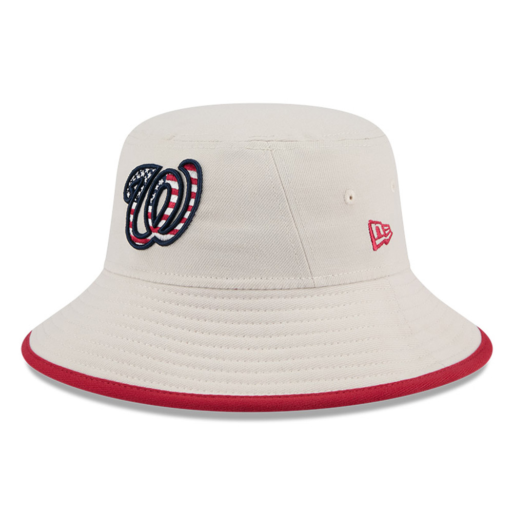 Men's New Era Khaki Washington Nationals 2024 Fourth of July Bucket Hat - Image 2