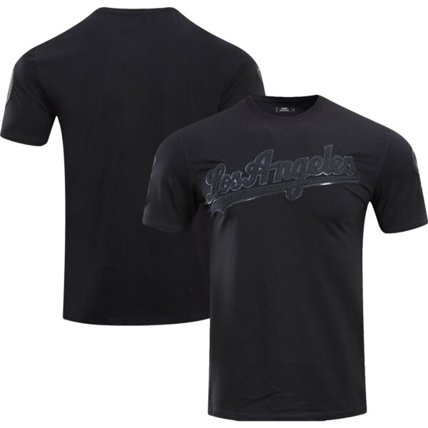 Men's Pro Standard Black Los Angeles Dodgers Triple Black Pro T-Shirt