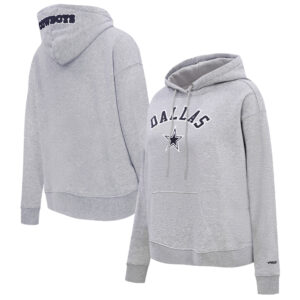 Women's Pro Standard Heather Gray Dallas Cowboys Fleece Pullover Hoodie