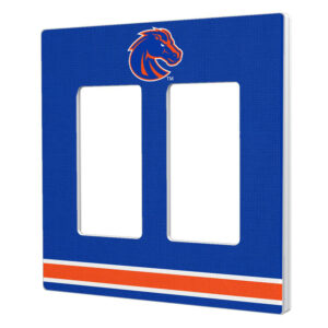 Keyscaper Boise State Broncos Stripe Design Double Rocker Lightswitch Plate