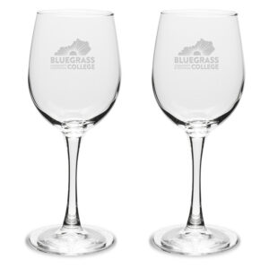 Bluegrass Community and Technical College Two-Piece 12oz. Traditional Wine Glass Set