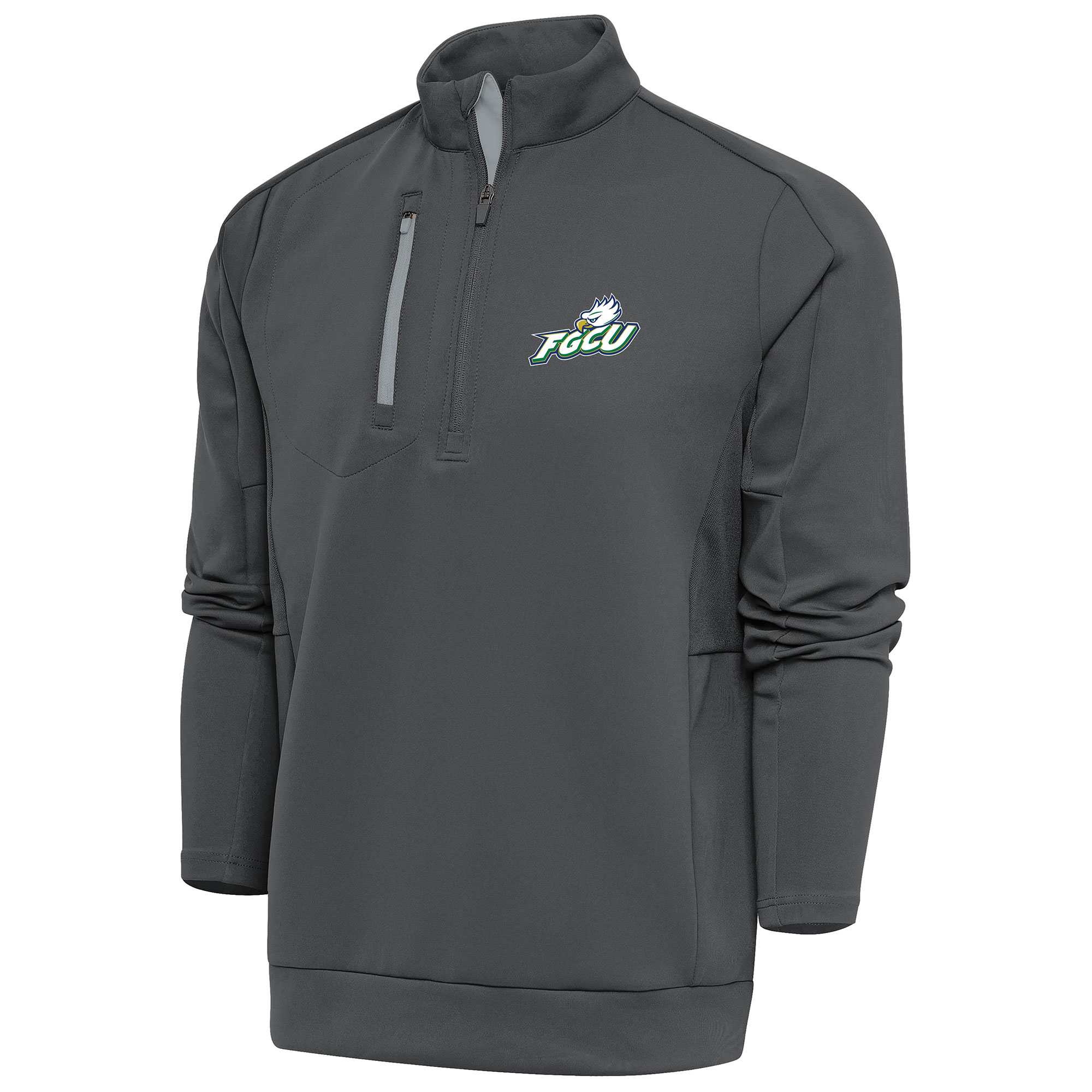 Men's Antigua Pewter Florida Gulf Coast Eagles Generation Quarter-Zip Pullover Top