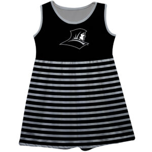 Girls Toddler Vive La Fete  Black Providence Friars Striped Tank Top Dress