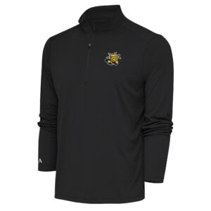 Men's Antigua  Charcoal Wichita State Shockers Tribute Quarter-Zip Pullover Top
