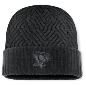 Men's Fanatics Black Pittsburgh Penguins Authentic Pro Road Cuffed Knit Hat