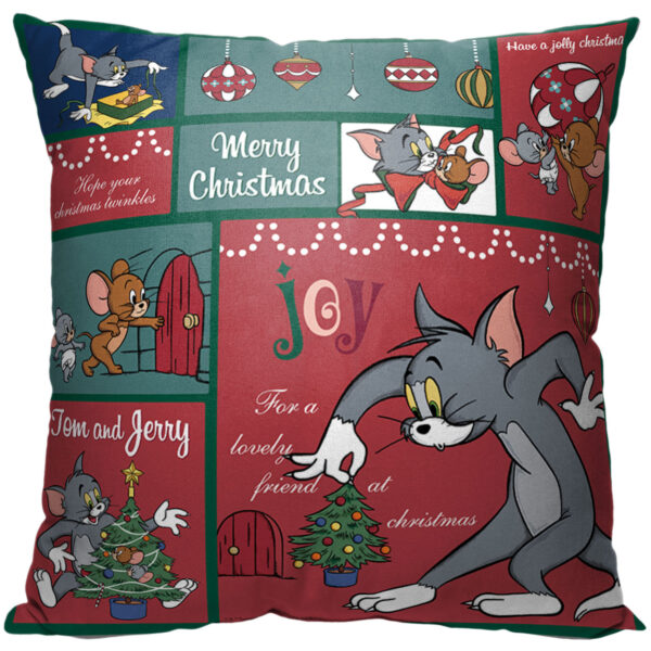 The Northwest Group Tom and Jerry 18" x 18" Holiday Pillow