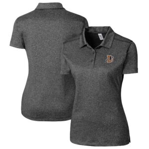 Women's Cutter & Buck Heather Black Durham Bulls Clique Charge Active Polo