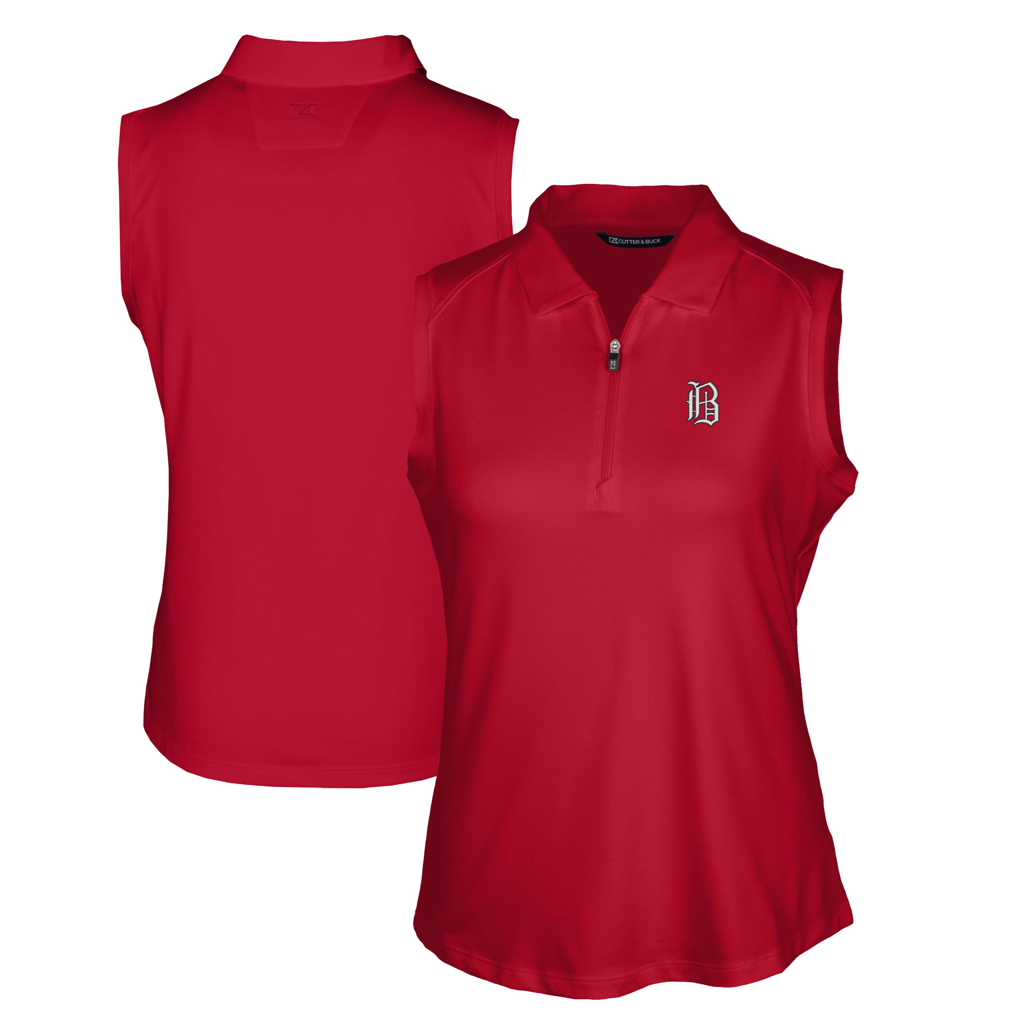 Women's Cutter & Buck Red Birmingham Barons Forge DryTec Stretch Sleeveless Polo - Image 2