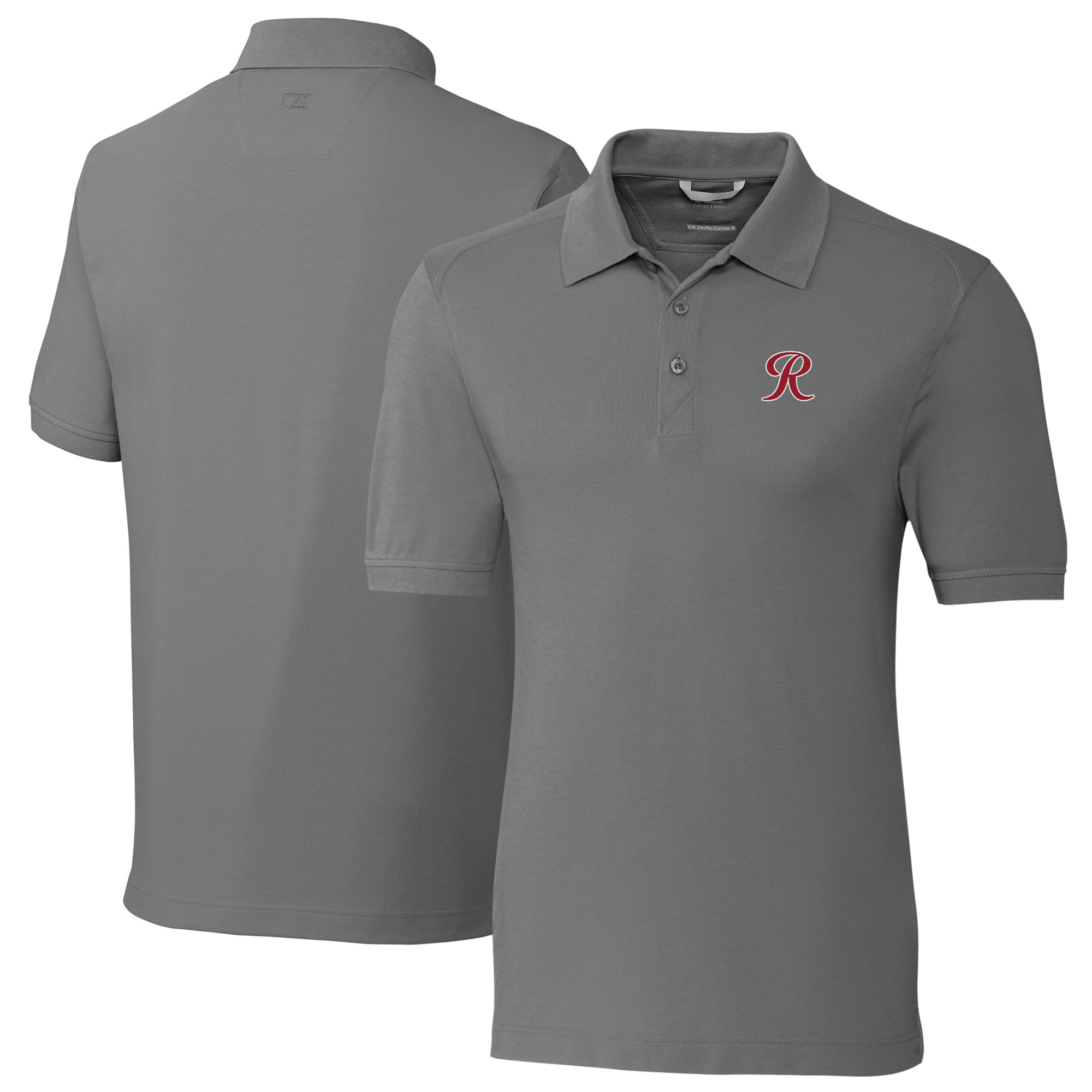 Men's Cutter & Buck Gray Tacoma Rainiers Big & Tall DryTec Advantage Tri-Blend Pique Polo - Image 2