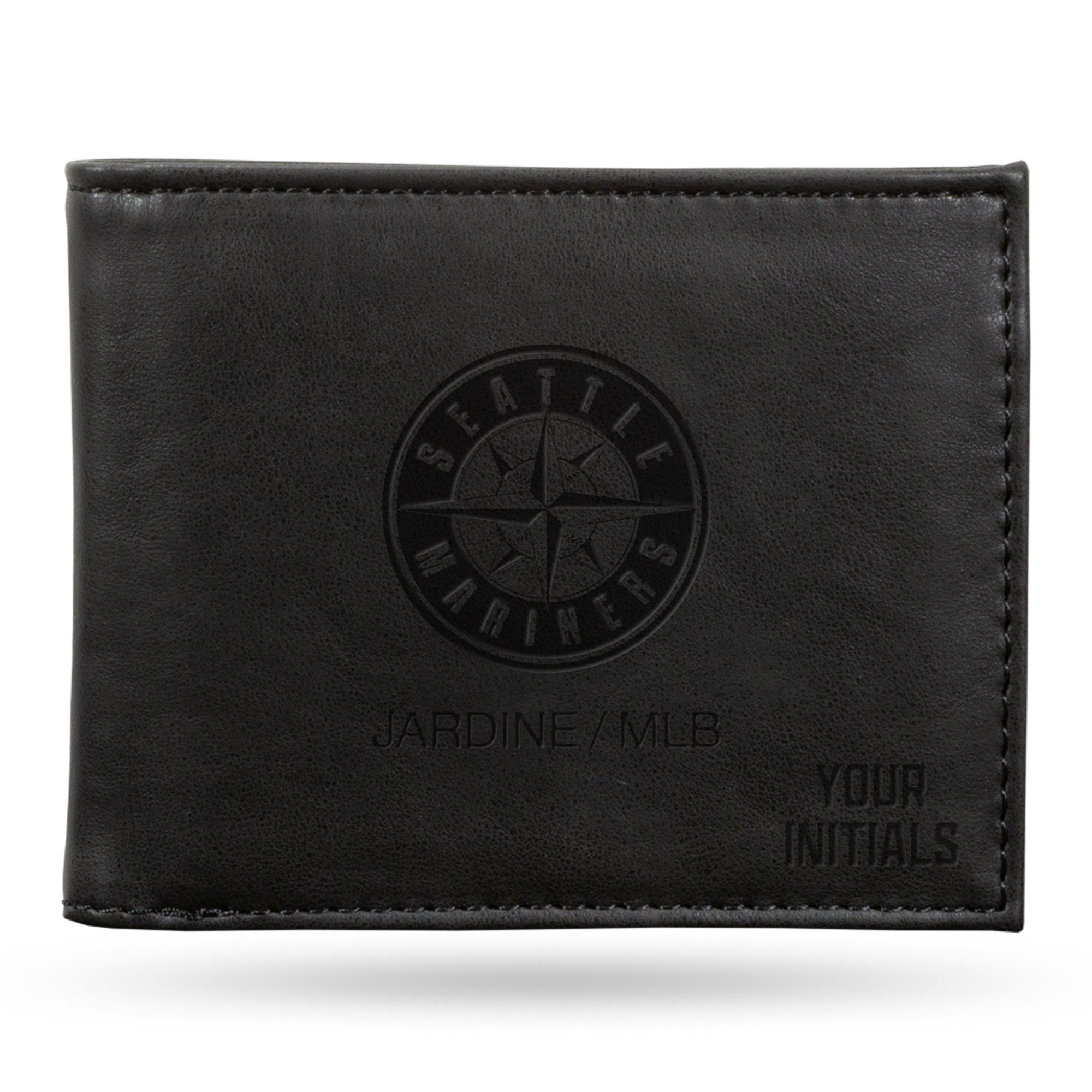 Black Seattle Mariners Personalized Billfold Wallet