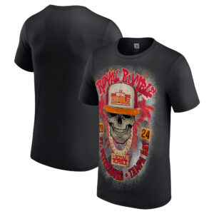 Men's Black WWE Royal Rumble 2024 Skull T-Shirt