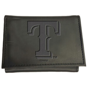Black Texas Rangers Hybrid Tri-Fold Wallet