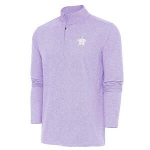 Men's Antigua  Lavender Houston Astros Hunk Quarter-Zip Top