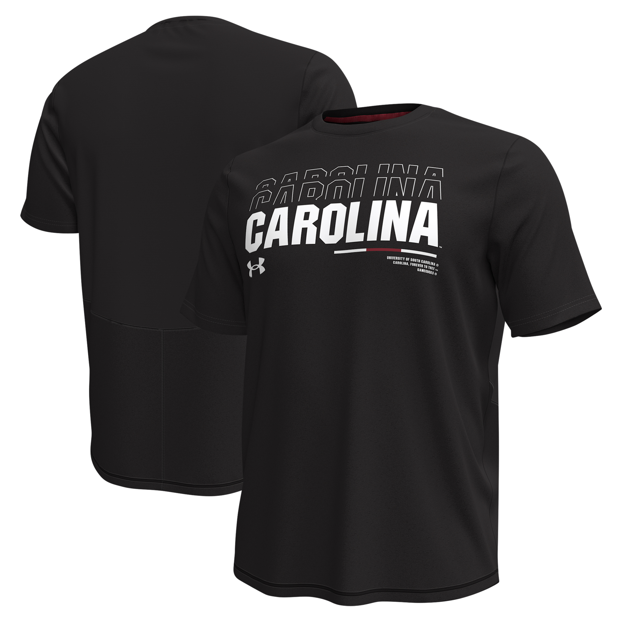 Men's Under Armour Black South Carolina Gamecocks Sideline Knockout T-Shirt - Image 2
