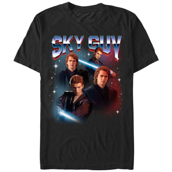 Men's Mad Engine Anakin Skywalker Black Star Wars Sky Guy Graphic T-Shirt