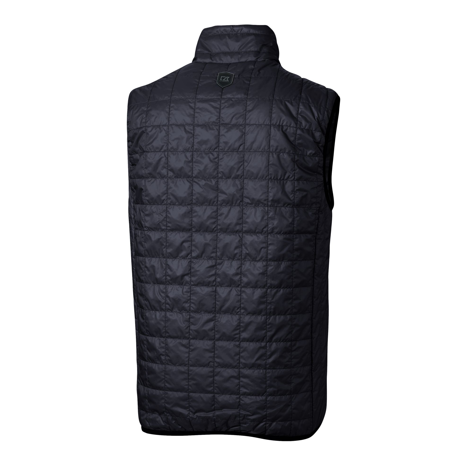 Men's Cutter & Buck Navy Dayton Flyers Vault Rainier PrimaLoft Eco Insulated Full-Zip Puffer Vest - Image 4