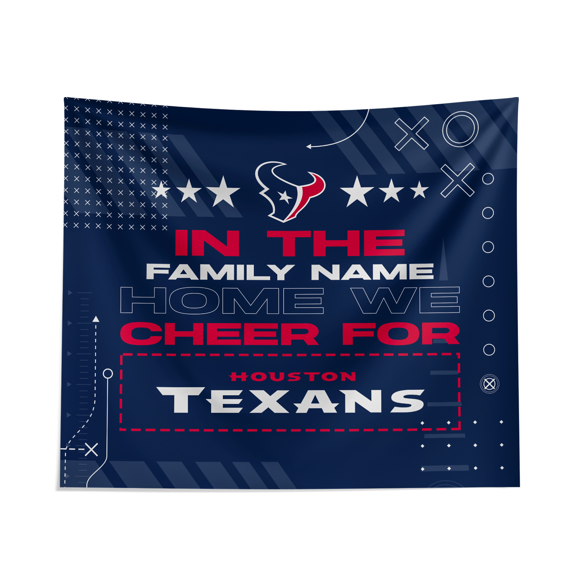 Pegasus Houston Texans 51" x 60" We Cheer For Personalized Wall Tapestry