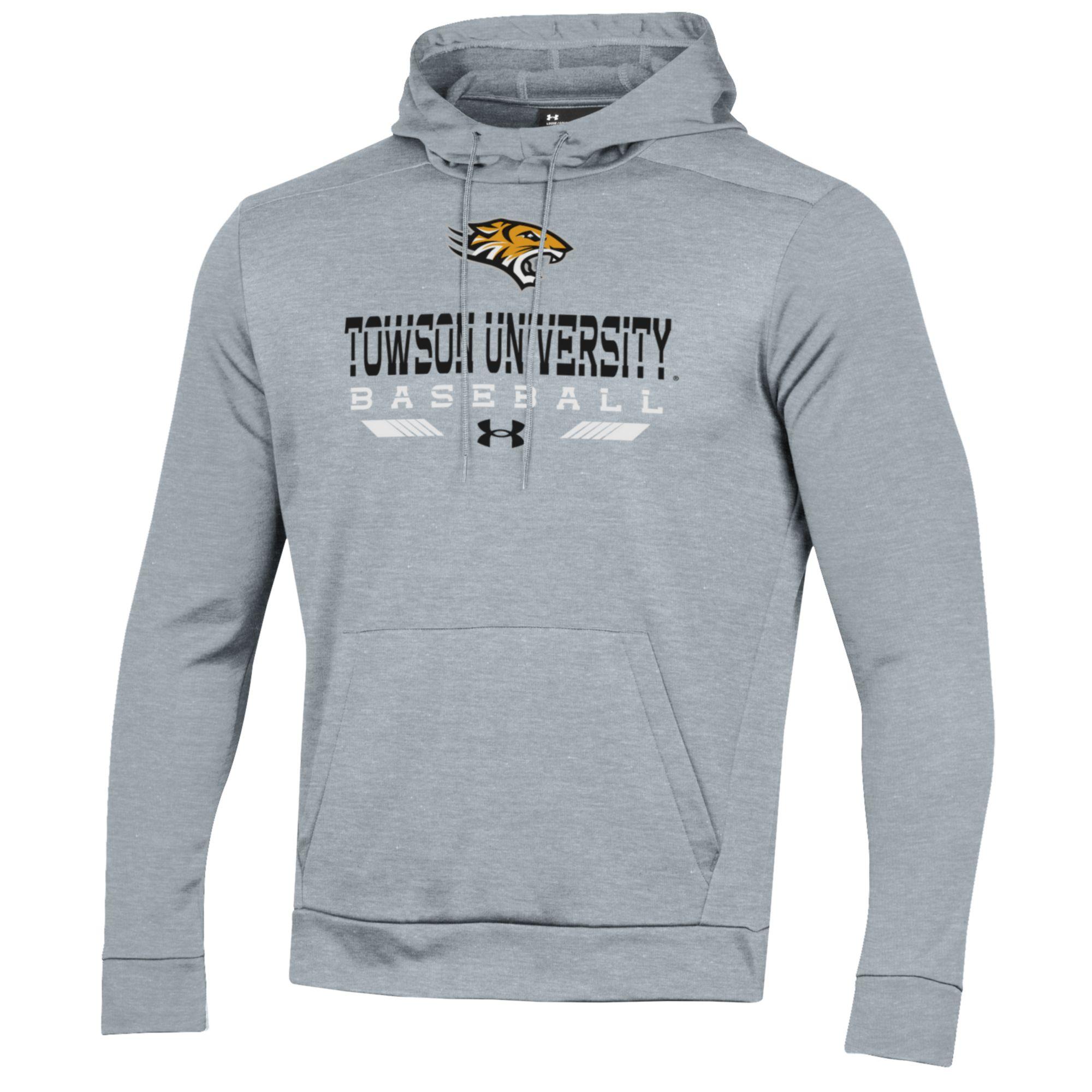 Men's Under Armour Gray Towson Tigers Baseball Pullover Hoodie - Image 3