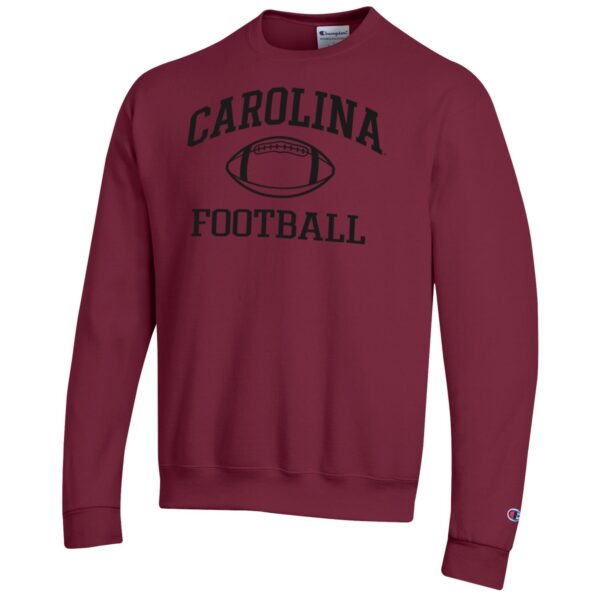 Men's Champion Garnet South Carolina Gamecocks Football Icon Pullover Sweatshirt - Image 3