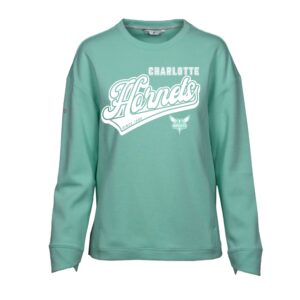 Women's Levelwear Mint Charlotte Hornets Fiona Sweep Pullover Sweatshirt