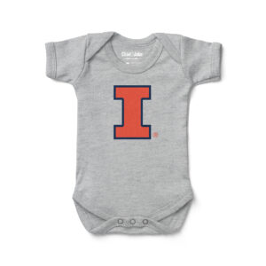 Infant Chad & Jake Heather Gray Illinois Fighting Illini Primary Logo Bodysuit