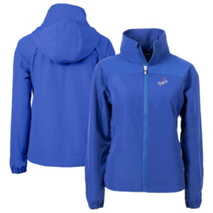 Women's Cutter & Buck Royal Los Angeles Dodgers  Charter Eco Recycled Full-Zip Jacket