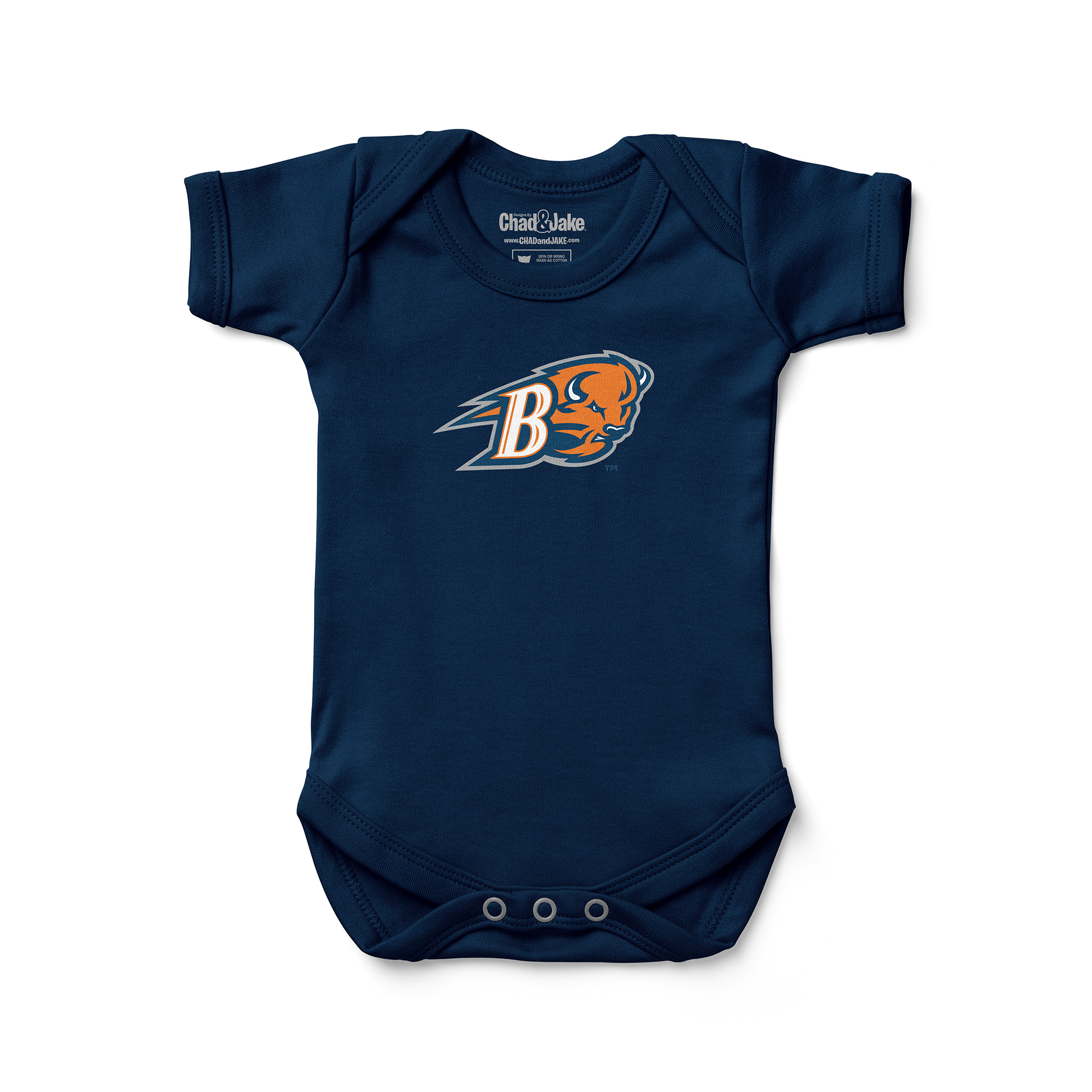 Newborn & Infant Chad & Jake Navy Bucknell Bison Secondary Logo Bodysuit