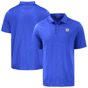 Men's Cutter & Buck Blue Milwaukee Brewers Coastline Epic Comfort Eco Recycled Polo