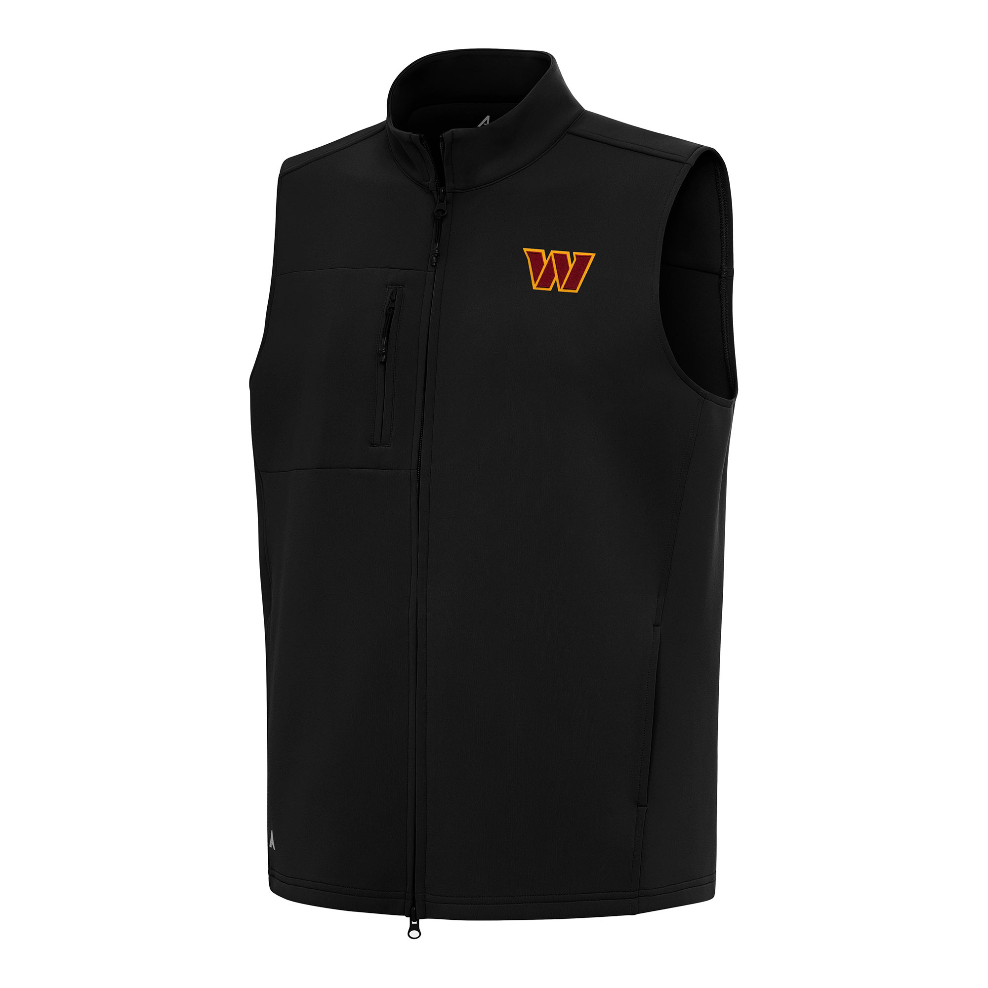 Men's Antigua Black Washington Commanders Demand Full-Zip Vest