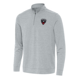 Men's Antigua Heather Gray D.C. United Bright Quarter-Zip Top