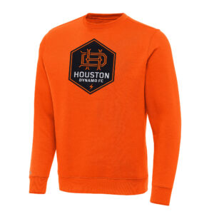 Men's Antigua Orange Houston Dynamo FC  Team Crest Victory Pullover Sweatshirt