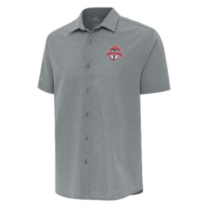 Men's Antigua Gray Toronto FC Activate Woven Button-Up Shirt