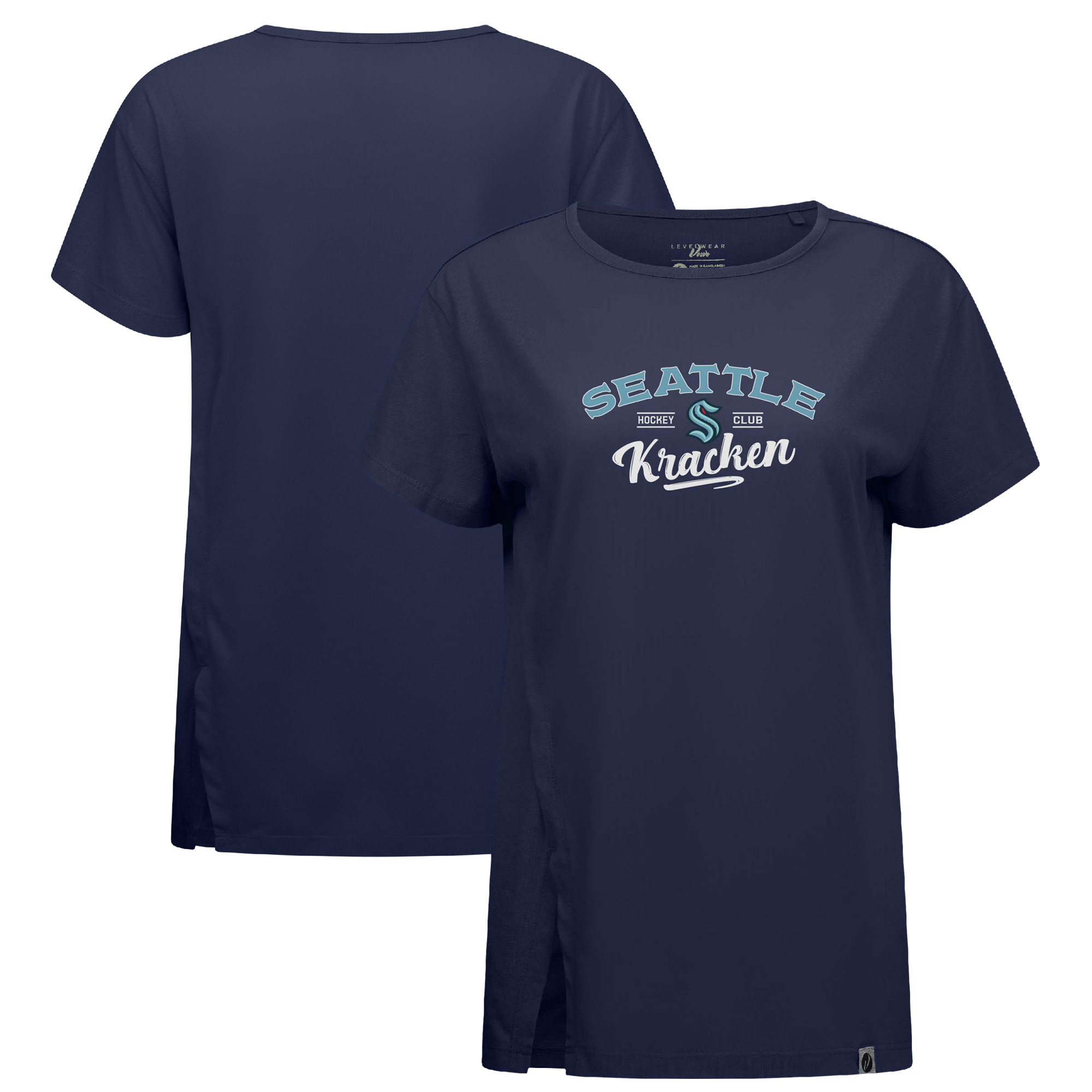Women's Levelwear Deep Sea Blue Seattle Kraken Influx Ice Wall T-Shirt