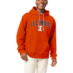 Men's League Collegiate Wear Orange Illinois Fighting Illini Essentials 2.0 Fleece Pullover Hoodie