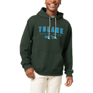 Men's League Collegiate Wear Green Tulane Green Wave Essentials 2.0 Fleece Pullover Hoodie