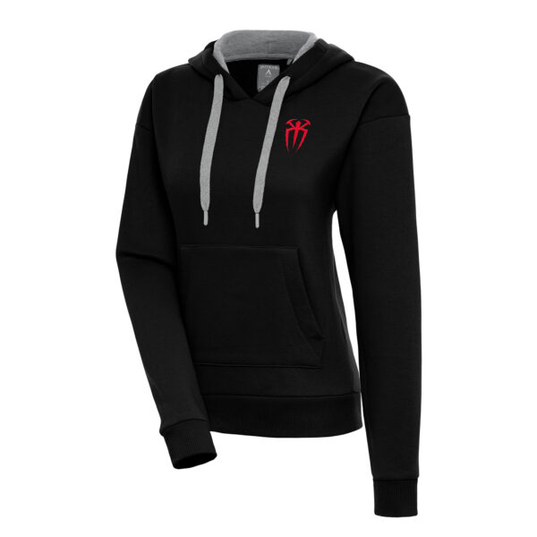Women's Antigua Black Roman Reigns Victory Pullover Hoodie