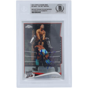 The Miz WWE Autographed 2014 Topps Chrome #33 Beckett Fanatics Witnessed Authenticated Card