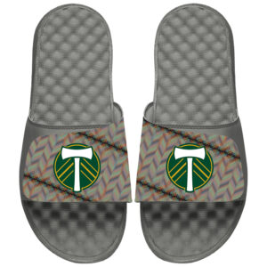 Unisex ISlide Gray Portland Timbers 2024 Hispanic Heritage Side Sandals