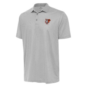Men's Antigua Gray/White Bowling Green St. Falcons Rings Polo
