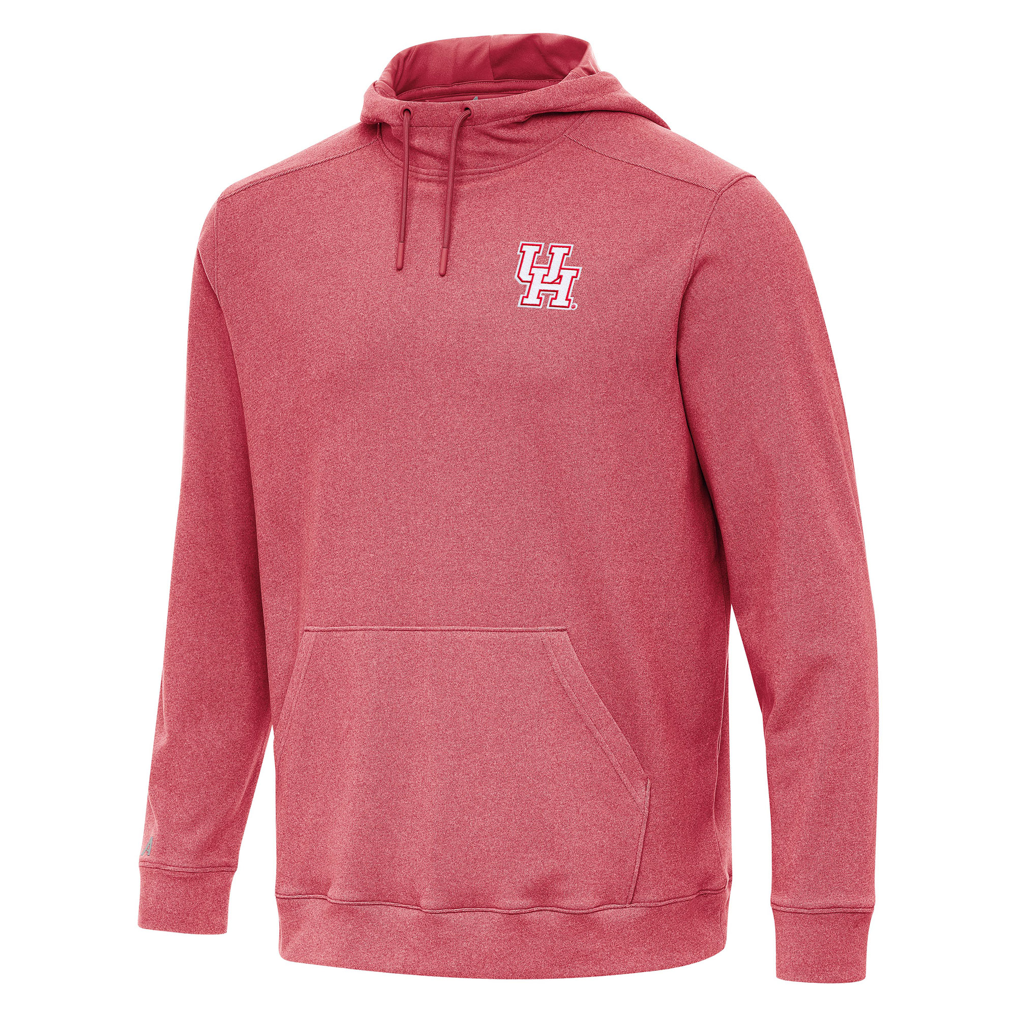 Men's Antigua Heather Red Houston Cougars Cloud Pullover Hoodie