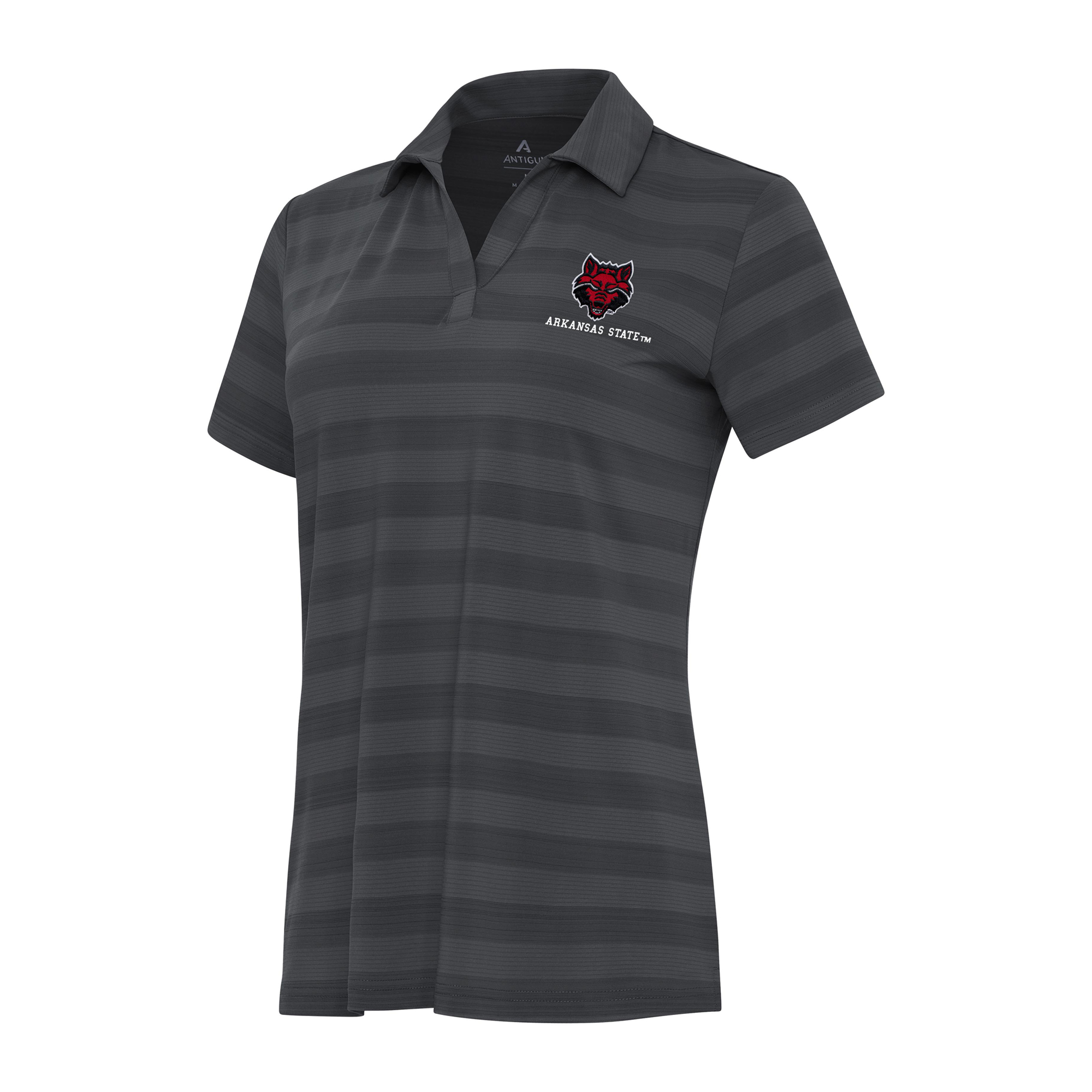 Women's Antigua Pewter Arkansas State Red Wolves Tunnel Polo