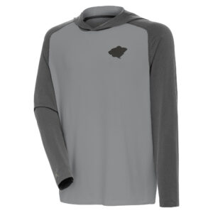 Men's Antigua  Gray Minnesota Wild Tonal Intrepid Pullover Hoodie