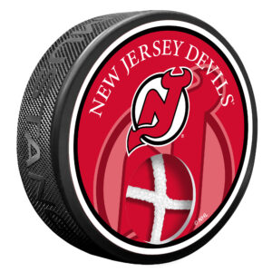 New Jersey Devils NHL Game Used Net and Puck