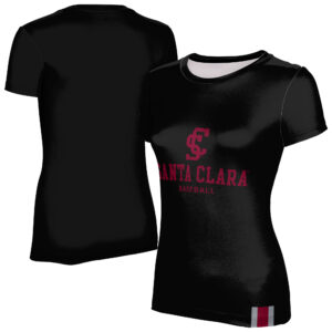 Women's ProSphere  Black Santa Clara Broncos Baseball 1.0 T-Shirt