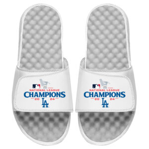 Unisex ISlide White Los Angeles Dodgers 2024 National League Champions Slide Sandals