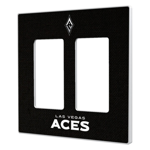 Las Vegas Aces Solid Design Double Rocker Light Switch Plate