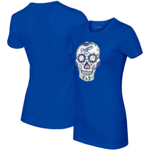 Women's Tiny Turnip Royal Los Angeles Dodgers Sugar Skull T-Shirt